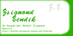 zsigmond bendik business card